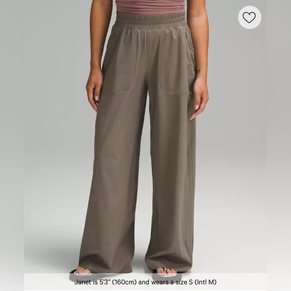 LULULEMON Swift Wide-Leg Mid-Rise Pants - Nomad/Khaki - Asia Fit. Size: Large - Picture 2 of 6